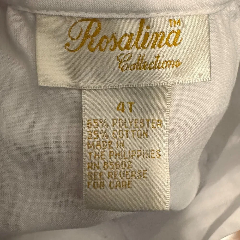 Rosalina size 4T white dress
